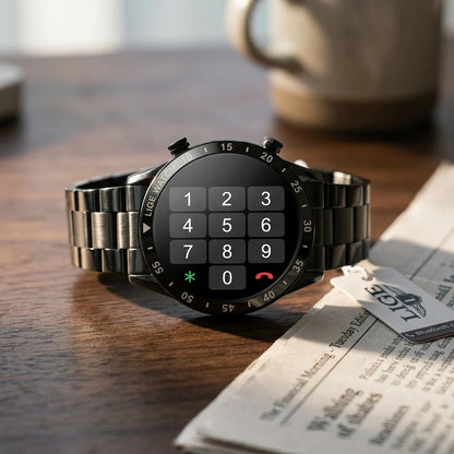 Smartwatch 4G Calling Stainless Steel Band & Silicone Strap