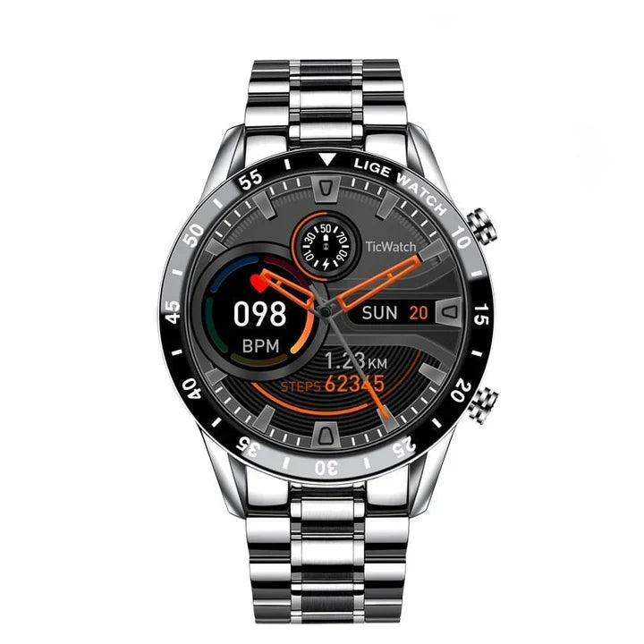 Smartwatch 4G Calling Stainless Steel Band & Silicone Strap