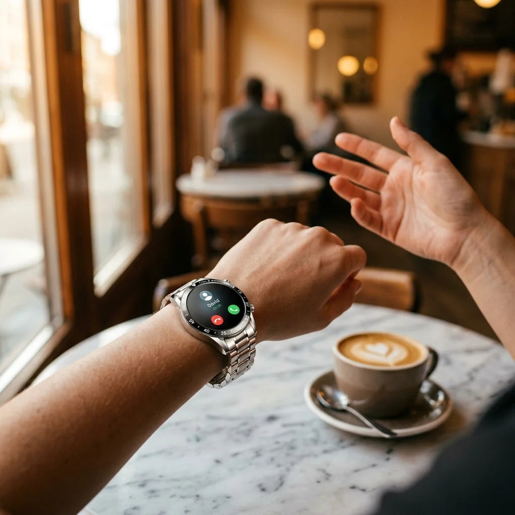 Smartwatch 4G Calling Stainless Steel Band & Silicone Strap