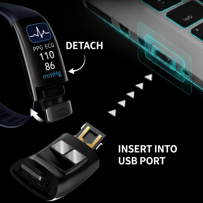 Smartwatch ECG Blood Pressure & Heart Rate Monitoring
