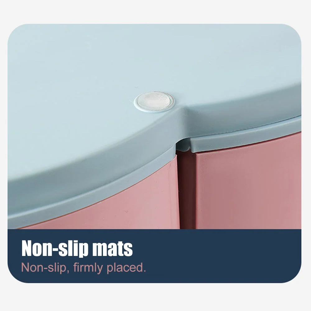 Snack Tray Two-Tier Rotating Divided Compartments