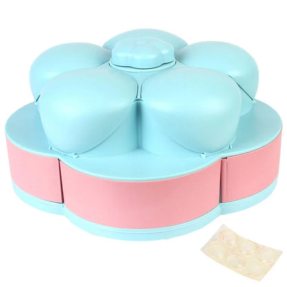 Snack Tray Two-Tier Rotating Divided Compartments