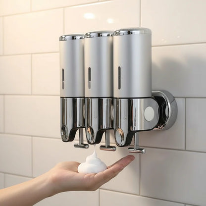 Soap Dispenser Wall-Mounted Stainless Steel 16.9 Oz Capacity