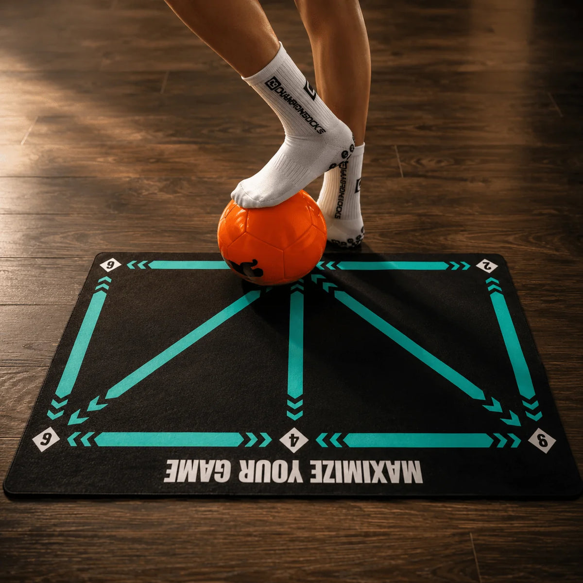 Soccer Training Mat Numbered Zones & Directional Arrows