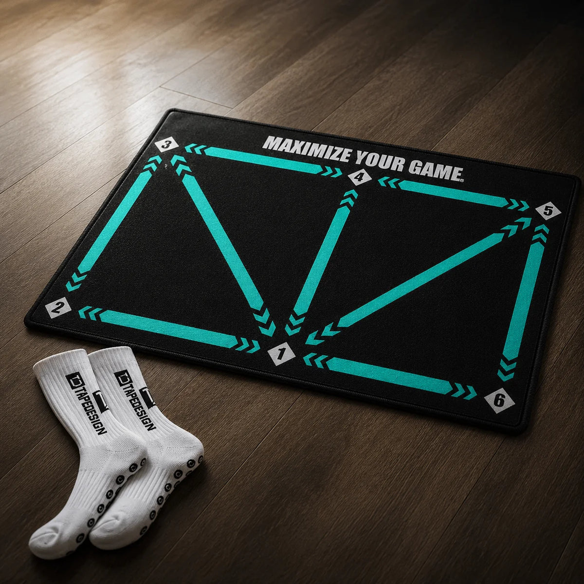 Soccer Training Mat Numbered Zones & Directional Arrows
