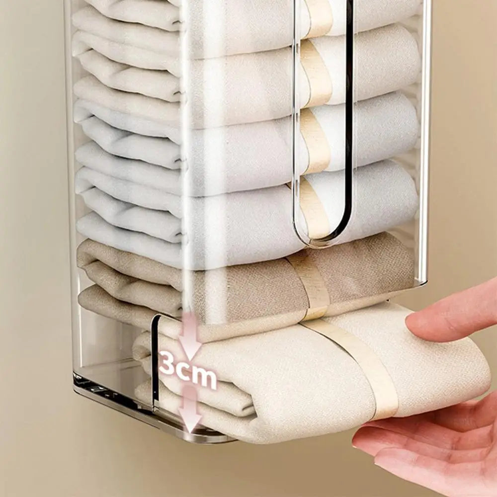 Sock And Underwear Organizer Clear Wall-Mounted With Suction Cups