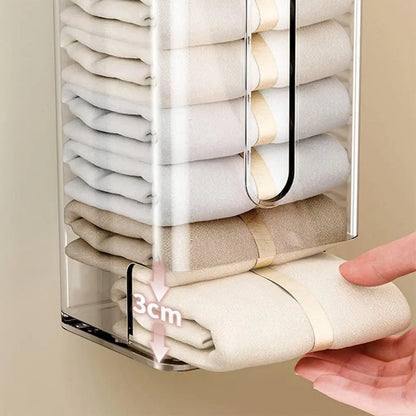 Sock And Underwear Organizer Clear Wall-Mounted With Suction Cups