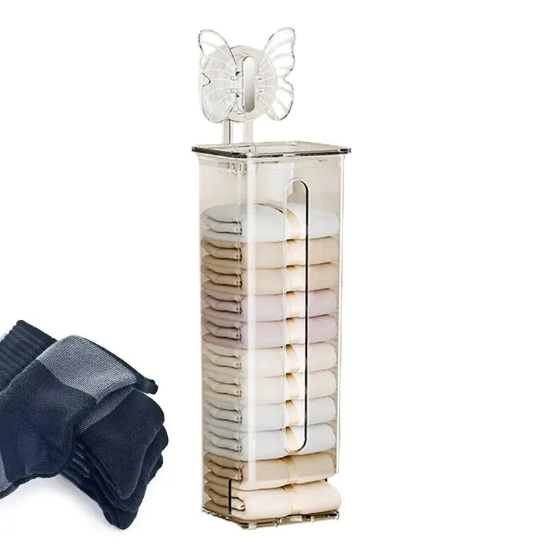 Sock And Underwear Organizer Clear Wall-Mounted With Suction Cups