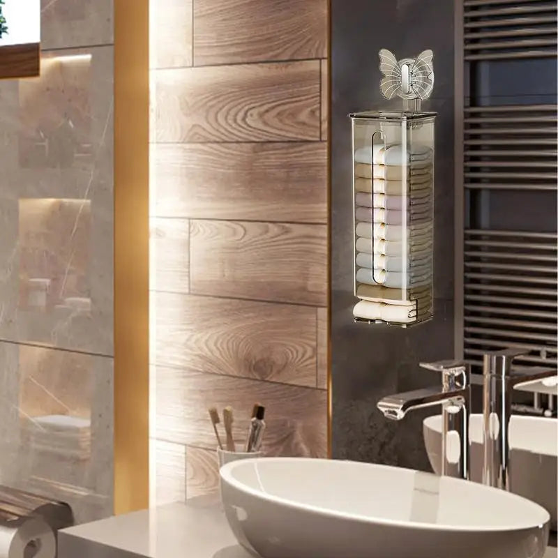 Sock And Underwear Organizer Clear Wall-Mounted With Suction Cups