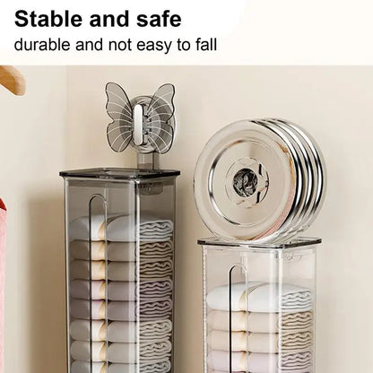Sock And Underwear Organizer Clear Wall-Mounted With Suction Cups