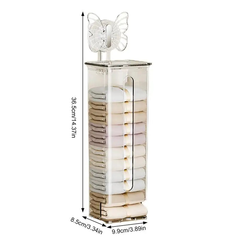 Sock And Underwear Organizer Clear Wall-Mounted With Suction Cups