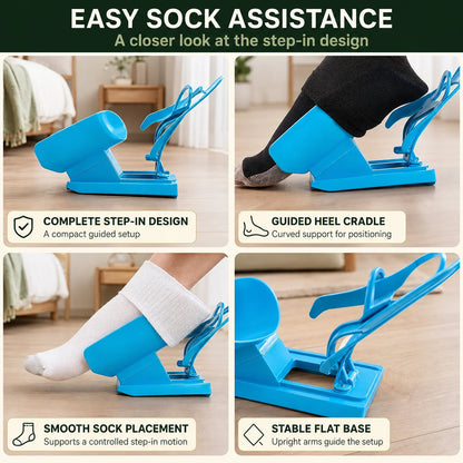 Sock & Stocking Aid Folding 26 Inch Cushioned Grip