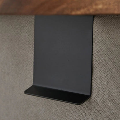 Sofa Arm Tray Clip-On Solid Wood Walnut Space-Saving
