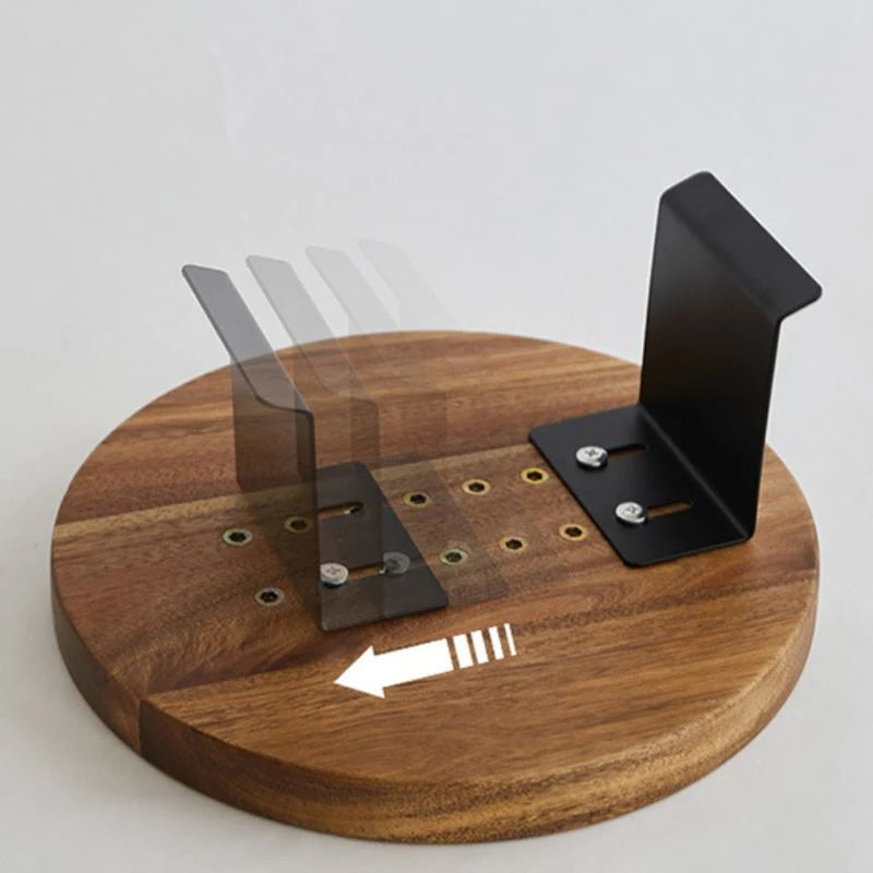 Sofa Arm Tray Clip-On Solid Wood Walnut Space-Saving
