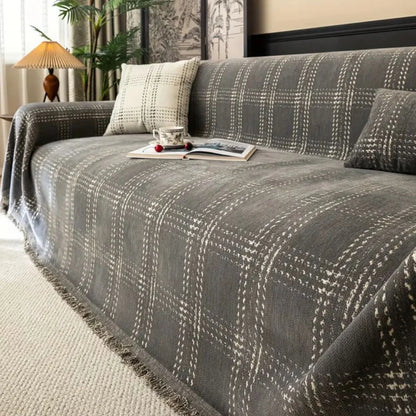 Sofa Cover Chenille Plaid Anti Slip Machine Washable