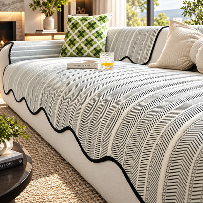Sofa Cover Microfiber & Machine Washable No Straps