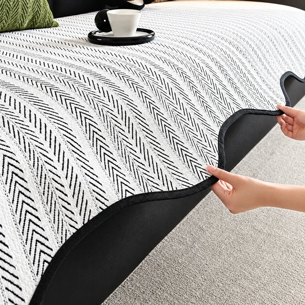 Sofa Cover Microfiber & Machine Washable No Straps