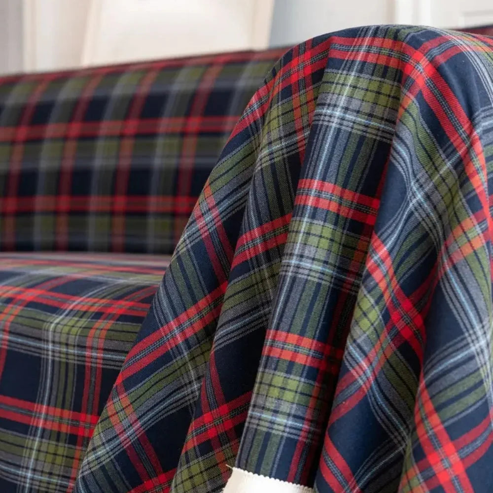 Sofa Cover Microfiber Plaid Machine Washable