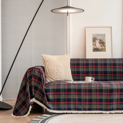 Sofa Cover Microfiber Plaid Machine Washable