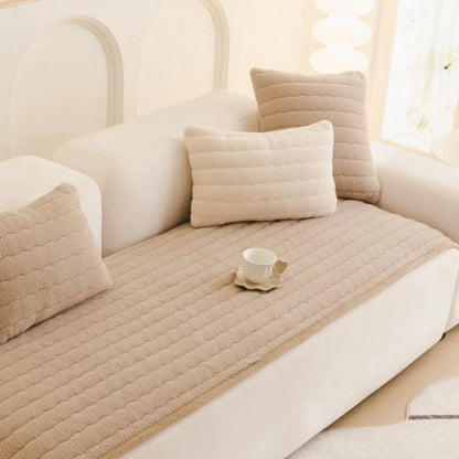 Sofa Cover Plush Microfiber Scratch-Resistant & Pet-Friendly