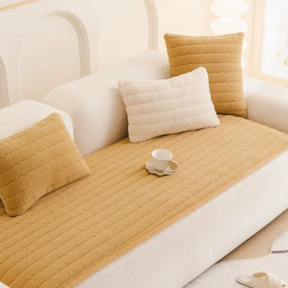 Sofa Cover Plush Microfiber Scratch-Resistant & Pet-Friendly
