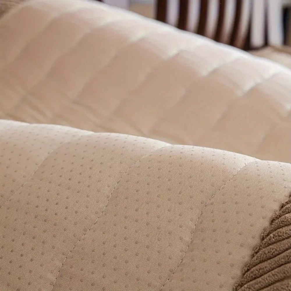 Sofa Cover Plush Microfiber Scratch-Resistant & Pet-Friendly