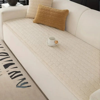 Sofa Cover Plush Microfiber Scratch-Resistant & Pet-Friendly