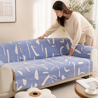Sofa Cover Soft Microfiber Wipeable Non-Slip