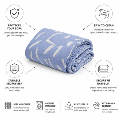 Sofa Cover Soft Microfiber Wipeable Non-Slip