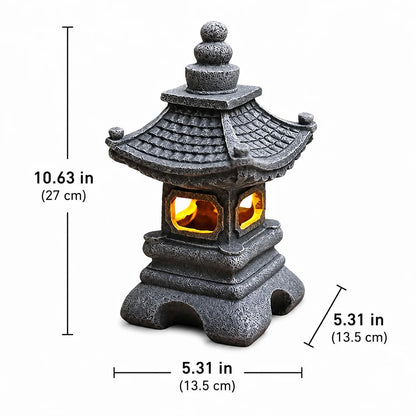 Solar Garden Lantern Pagoda Design Solar-Powered Automatic Dusk Lighting
