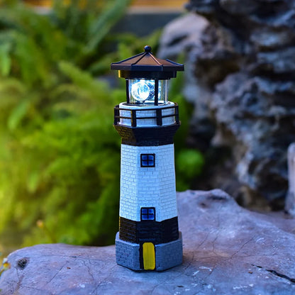 Solar Garden Light Solar-Powered Rotating LED Beacon
