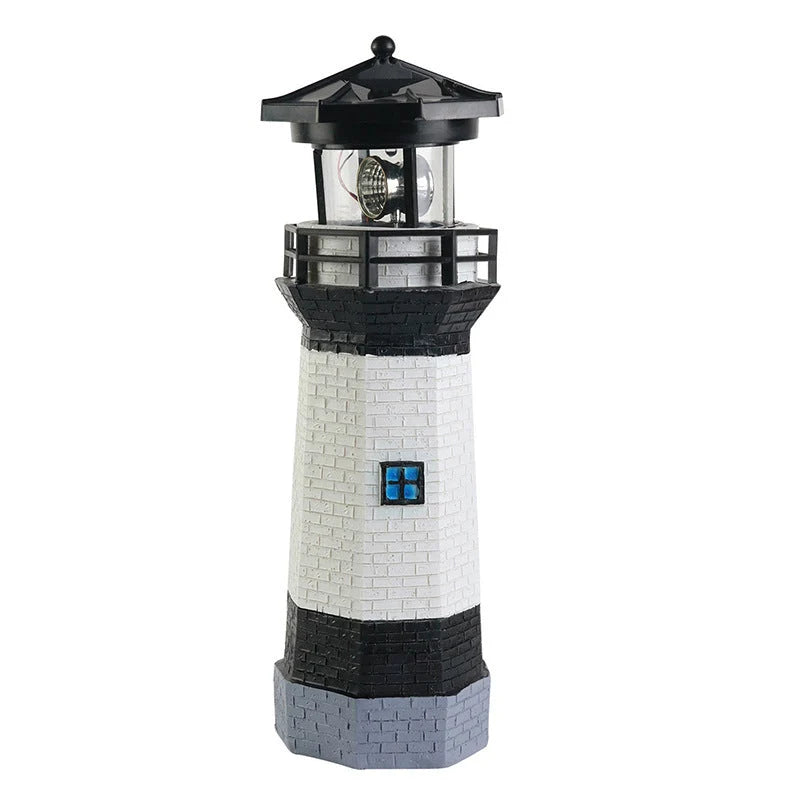 Solar Garden Light Solar-Powered Rotating LED Beacon