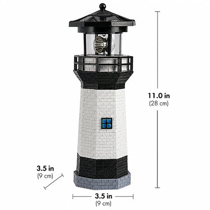 Solar Garden Light Solar-Powered Rotating LED Beacon