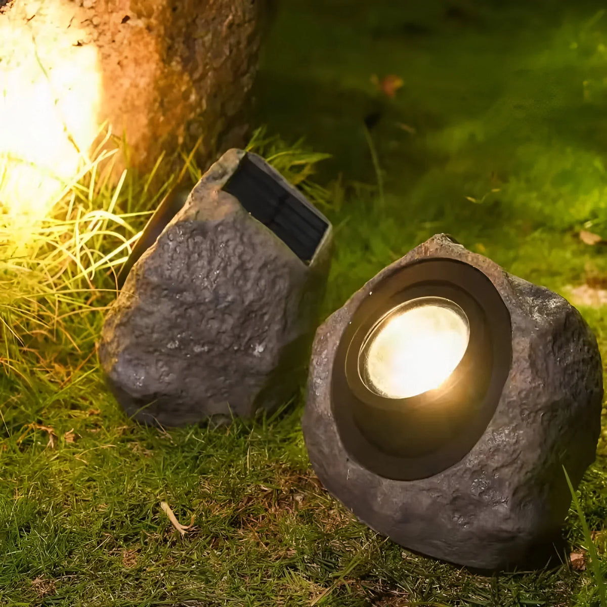 Solar Garden Light Stone-Shaped Weather-Resistant