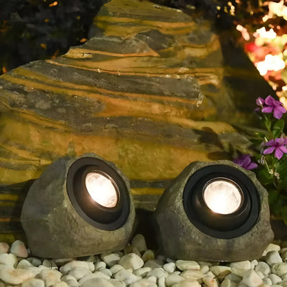 Solar Garden Light Stone-Shaped Weather-Resistant