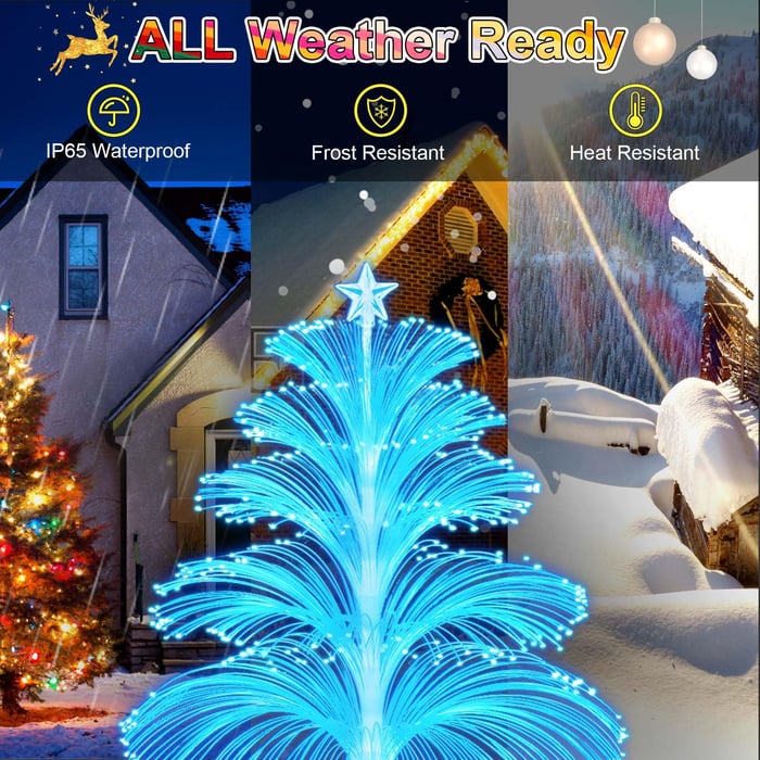 Solar Garden Lights 7-Color RGB Weatherproof