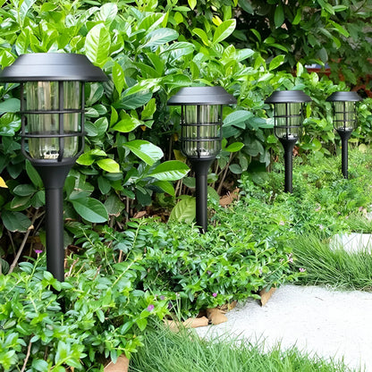 Solar Garden Lights Warm Flickering Solar-Powered Weather-Resistant