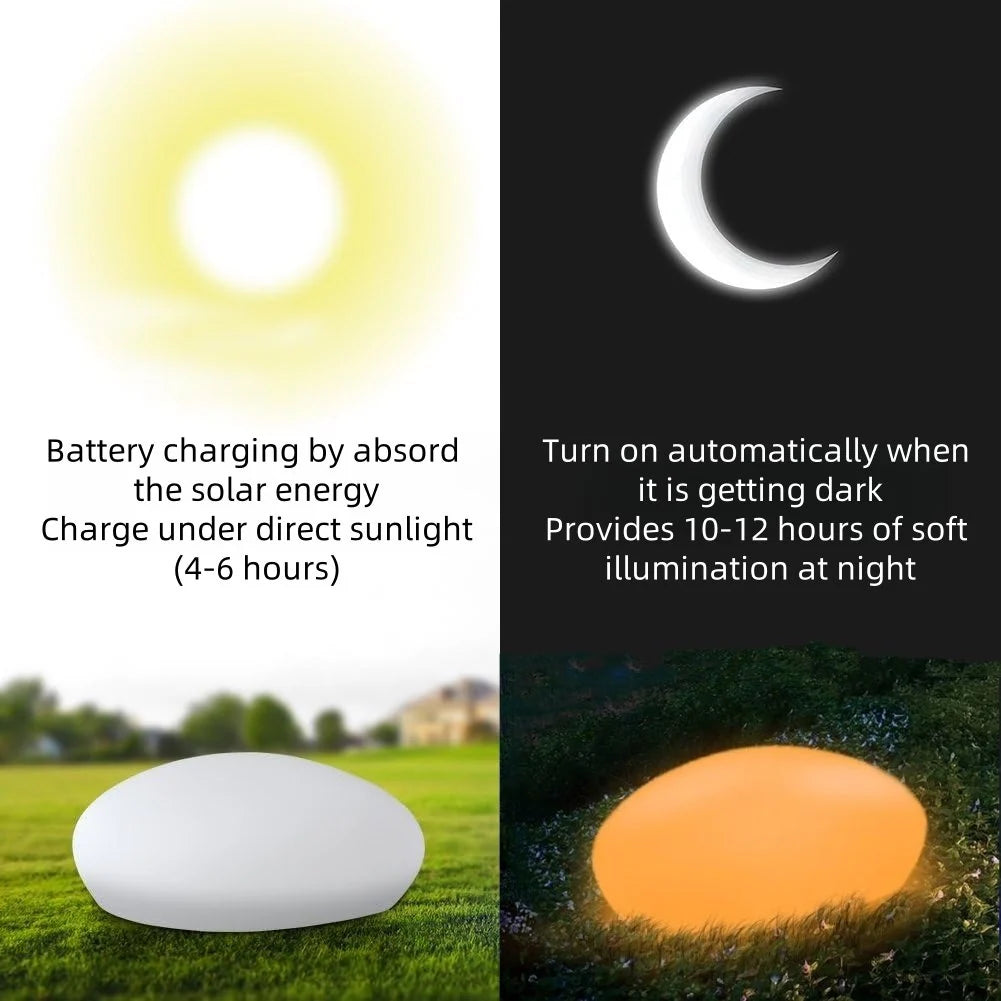 Solar Garden Rock Light Solar-Powered IP65 Weatherproof