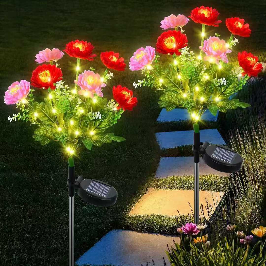 Solar Garden Stake Light Flower LED Dusk-to-Dawn Weather-Resistant