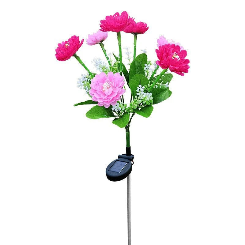 Solar Garden Stake Light Flower LED Dusk-to-Dawn Weather-Resistant