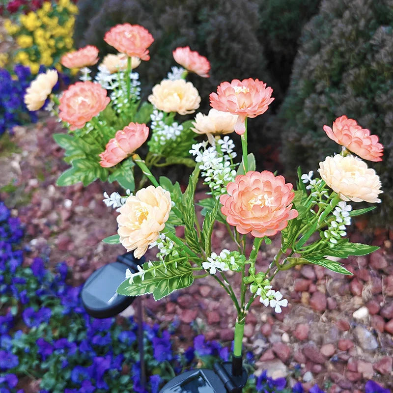 Solar Garden Stake Light Flower LED Dusk-to-Dawn Weather-Resistant