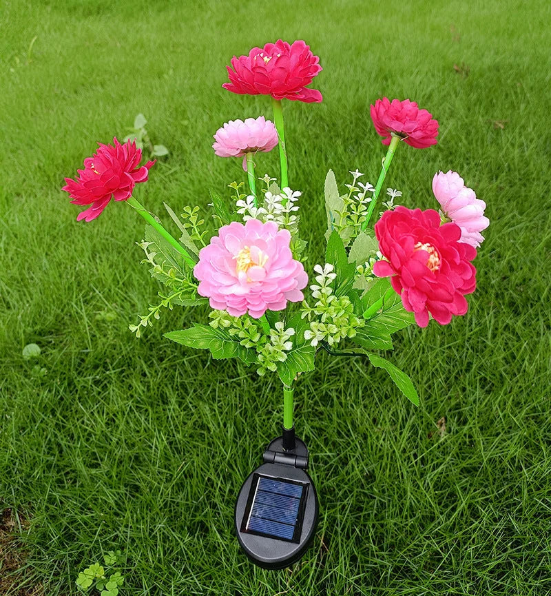 Solar Garden Stake Light Flower LED Dusk-to-Dawn Weather-Resistant