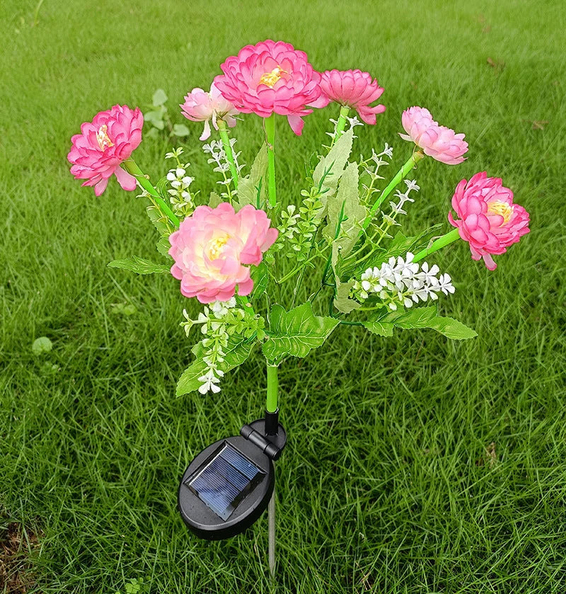 Solar Garden Stake Light Flower LED Dusk-to-Dawn Weather-Resistant