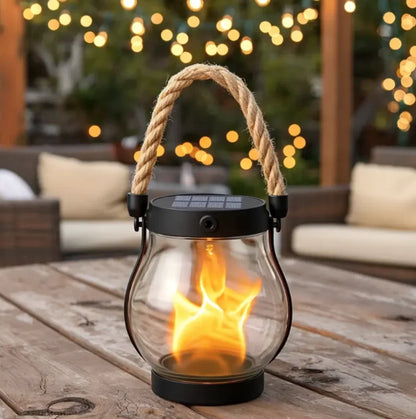 Solar Lantern Flickering Flame Waterproof