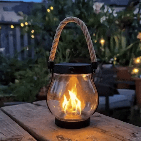 Solar Lantern Flickering Flame Waterproof