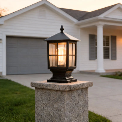 Solar Pillar Light IP65 Waterproof 3 Adjustable Color Temperatures
