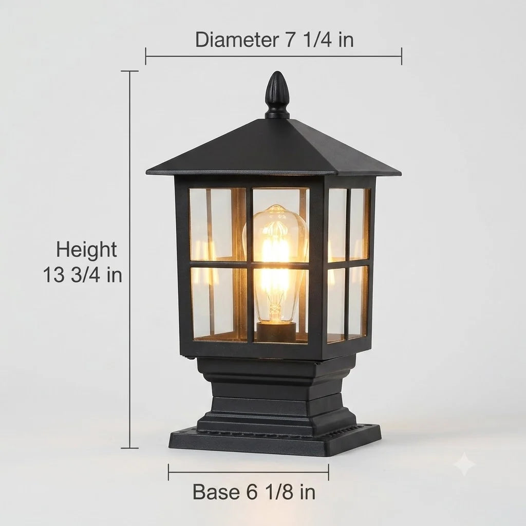 Solar Pillar Light IP65 Waterproof 3 Adjustable Color Temperatures