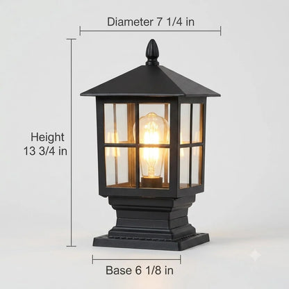 Solar Pillar Light IP65 Waterproof 3 Adjustable Color Temperatures