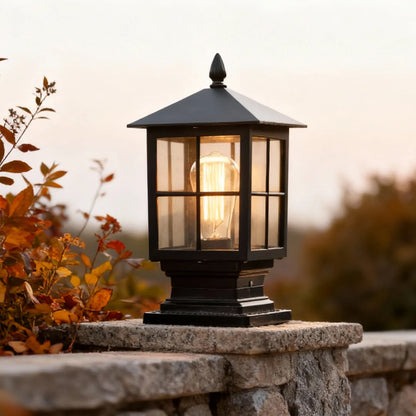 Solar Pillar Light IP65 Waterproof 3 Adjustable Color Temperatures