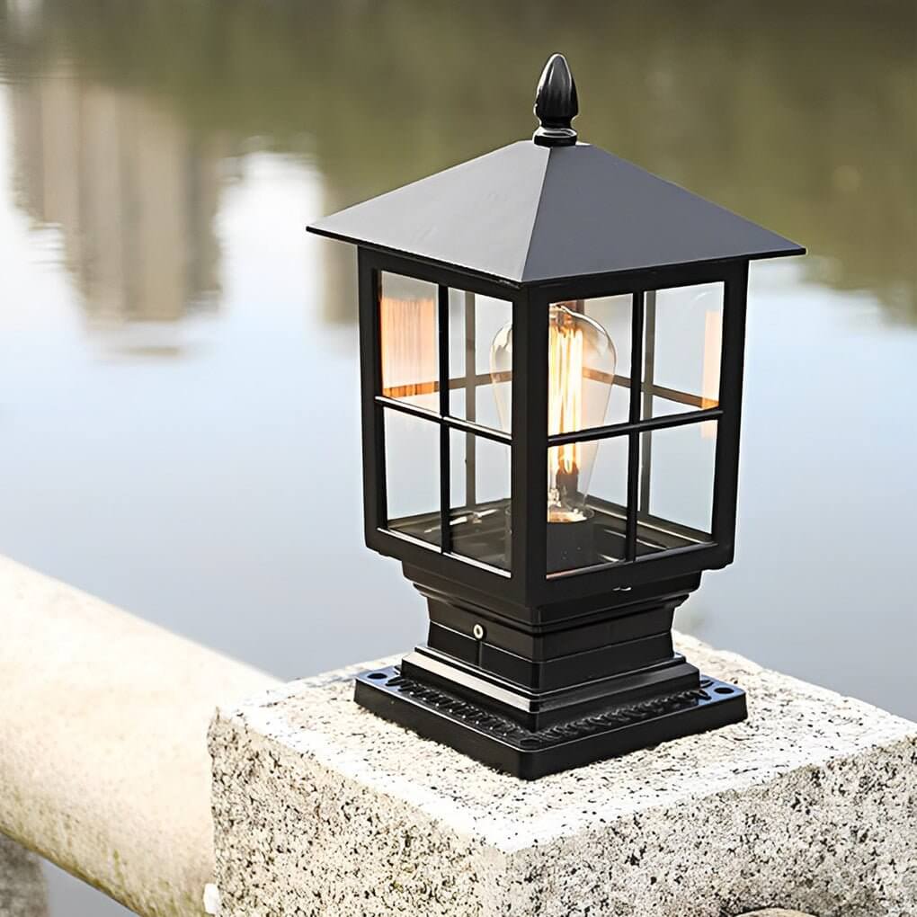 Solar Pillar Light IP65 Waterproof 3 Adjustable Color Temperatures